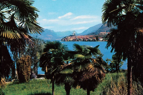 1970年イタリア ジュナ湖ガルダ湖1970年代からの湖のガルダ湖の風景 — ストック写真
