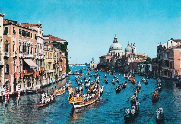 Venedik Talya Temmuz 1970 Venedik Büyük Kanalı Lerden Kalma Tarihi — Stok fotoğraf
