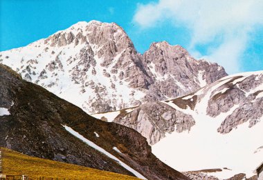 Campo imperatore, İtalya 28 Aralık 1970: 70lerden kalma abruzzo campo imperatore manzarası