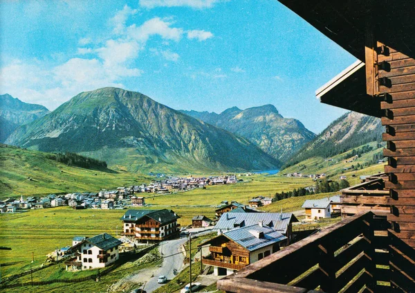 Livigno Швейцария Июня 1970 Ландшафт Livigno Швейцарии — стоковое фото
