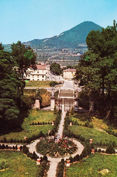 Losso Mag 1970 Paesaggio Lozzo Scorcio Della Badante Villa Negli — Foto Stock