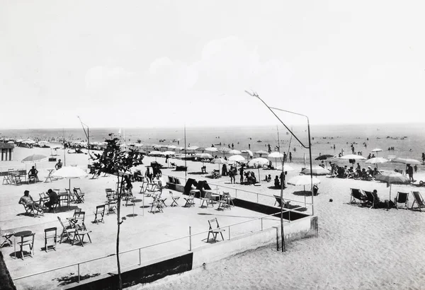 Tortoreto Italia Junio 1950 Tortoreto Lido Beach 1950S —  Fotos de Stock