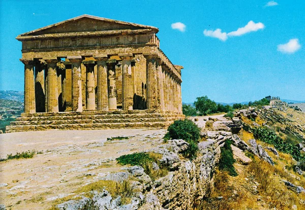 Agrigento Giugno 1970 Agrigento Tempio Della Concordia Degli Anni — Foto Stock