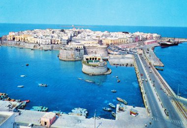 Gelibolu, İtalya 22 Haziran 1970: Gelibolu manzarası 70lerde Castelli manzarası
