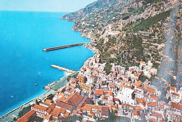 Amalfi Italia Mayo 1970 Amalfi Landscape Del Mare Costa View —  Fotos de Stock