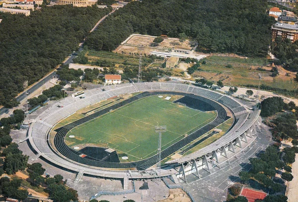 Pescara Talya Mayıs 1970 Pescara Stadyumu Adriatico Manzarası Lerdeki Uçak — Stok fotoğraf