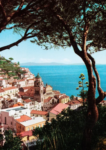 Amalfi Italia Mayo 1970 Vista Panorámica Superior Amalfi Los Años — Foto de Stock