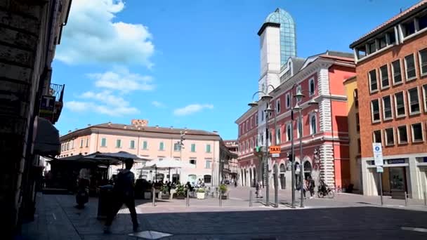 Terni Italië Mei 2021 Terni Piazza Europa Het Gebouw Van — Stockvideo