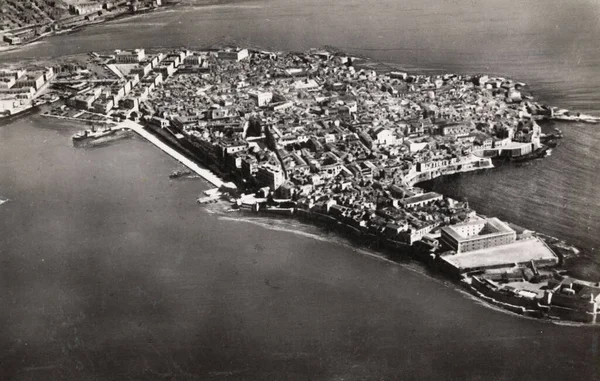 Siracusa Italie Juin 1950 Syracuse Paysage Avion Dans Les Années — Photo