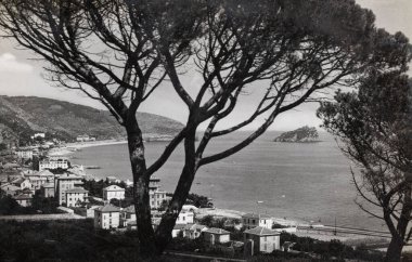Liguria, İtalya Haziran 03 1960: Liguria Spotorno Riviera delle Palme programı
