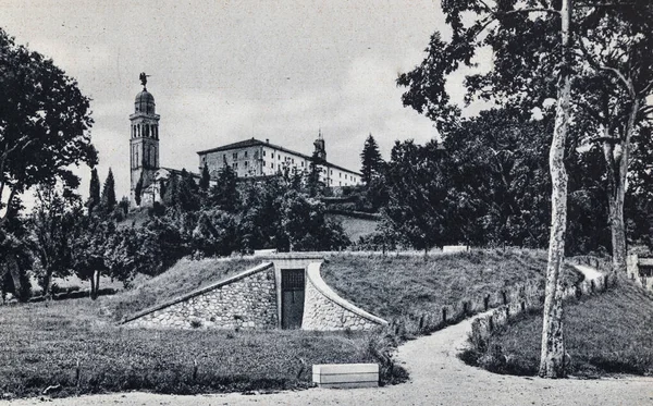 Udine Italië April 1950 Kasteellandschap Van Udine Jaren Vijftig — Stockfoto