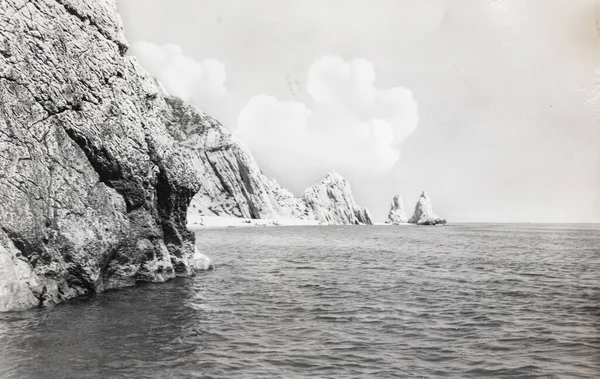 Numana Italy Juni 1960 Landskap Numana Stenar Två Systrarna Talet — Stockfoto