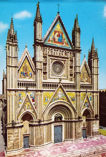 Orvieto Italy March 1980 Orvieto Facade Duomo 1980 — Stock Photo, Image
