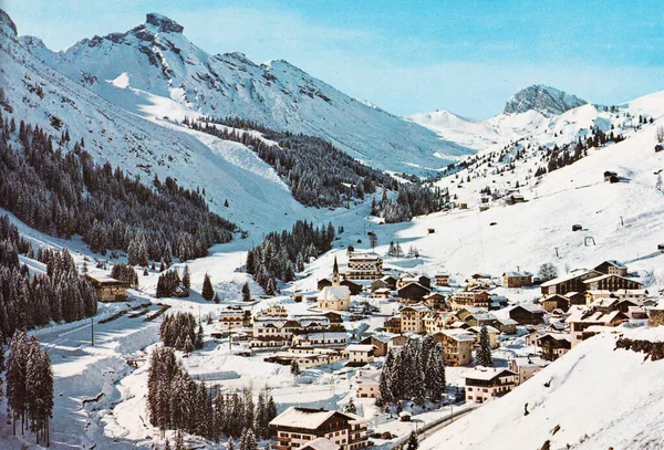 1980年10月25日イタリア アラバ 80年代の雪景色を描いたアラバ ドロマイト — ストック写真