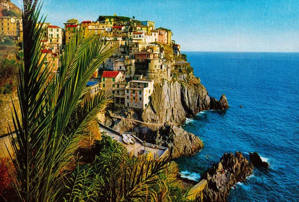 リグーリア イタリア1970年6月12日 リグーリア Cinque Terre Manarola 70年代 — ストック写真