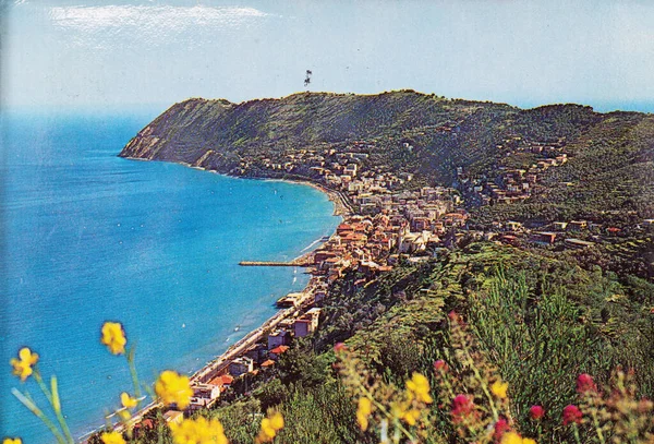 Liguri Itali Junio 1970 Liguria Paisaje Laigueglia Los Años — Foto de Stock