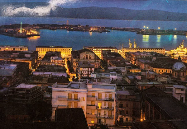 Messina Itália Maio 1970 Noite Messina Porto Estreito Nos Anos — Fotografia de Stock