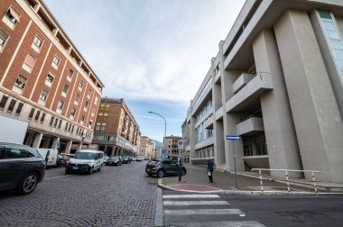 Terni, İtalya 14 Mayıs 2021: Corso del Popolo 'daki Terni Mahkemesi.