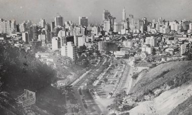 Sao Paulo, Brezilya 20 Mart 1930 Sao Paulo Brezilya panoraması 30 'larda