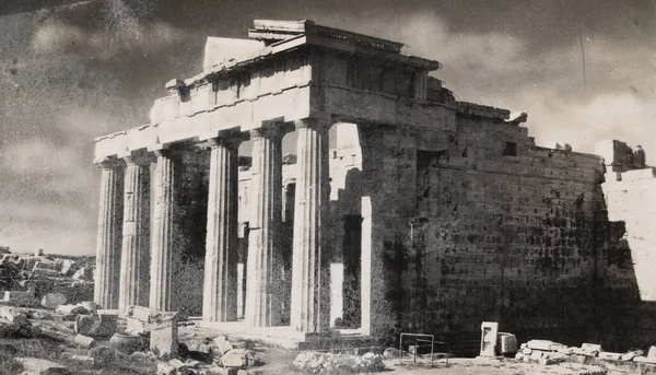 Atene Grecia May 1950 Athens Görögül Templom Által Feltárt Régészek — Stock Fotó