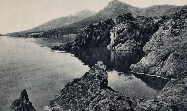 Cote Azur France Juni 1950 Cote Azur Panorama Perancis Pantai — Stok Foto