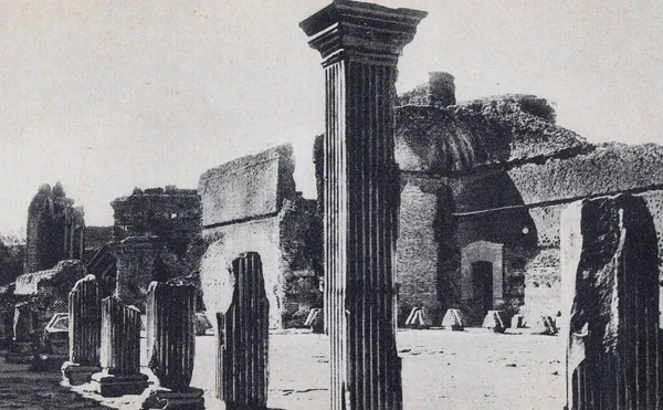 Tivoli Italy June 1950 Tivoli Villa Adriana Квадратні Залишки Внутрішньої — стокове фото