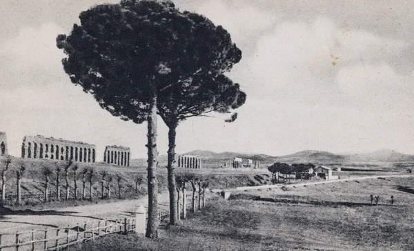Rom Italy Maj 1950 Krom Akvedukt Claudia Det Nya Appiska — Stockfoto