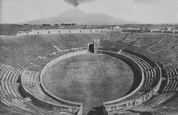 Pompei Italy June 1950 Pompeii Ancient Amphitheater 1950 — стокове фото