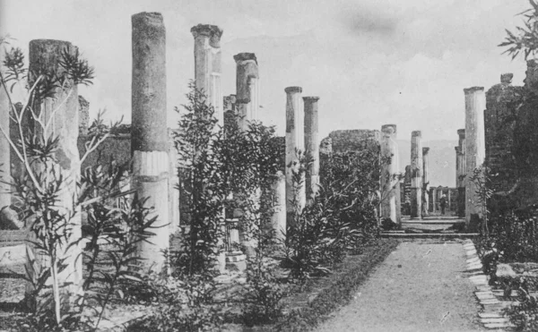 Pompei Ιταλία Ιουνίου 1950 Πομπηία Σπίτι Μονομάχων Από Δεκαετία Του — Φωτογραφία Αρχείου