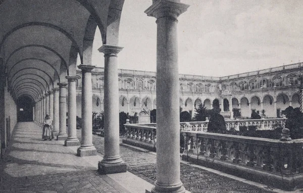 Napoli Włochy Kwiecień 1950 Muzeum Neapolu Klasztoru San Martino Lat — Zdjęcie stockowe