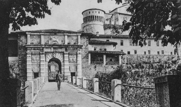 Brescia Italy May 1950 Brescia Entrance Castle 1950S — 图库照片