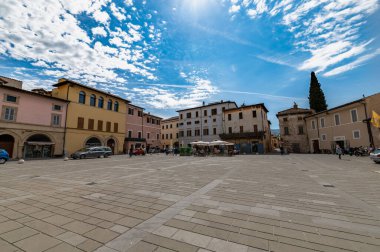 foligno, İtalya 22 Mayıs 2021: Foligno 'da San Domenico Meydanı