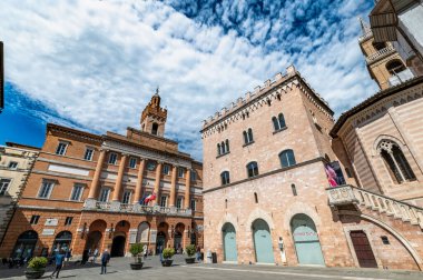 foligno, İtalya 22 Mayıs 2021: foligno cumhuriyetin karesinde komün