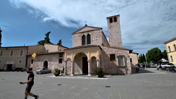 Foligno Italy May 2021 Foligno Square San Domenico City Center — стокове відео