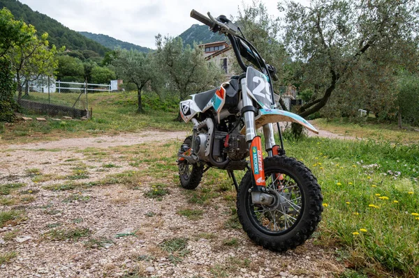 Terni Italy 2021 Június Mini Motocross Gyerekeknek Vagy Felnőtteknek Terepjáró — Stock Fotó