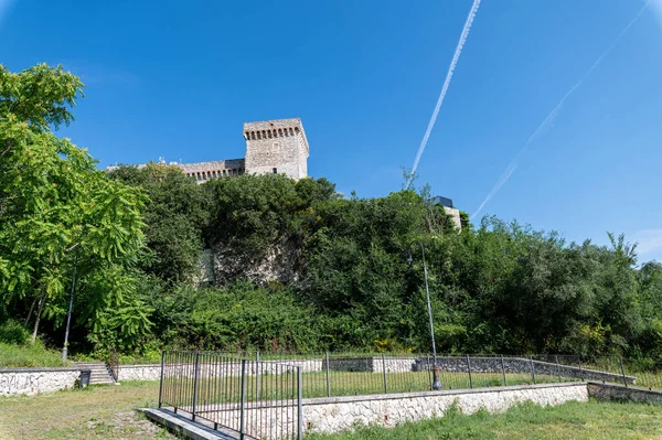 Landascape Rocca Narni Edad Medieval Colina Sobre Ciudad — Foto de Stock