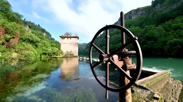 Narni 'li Stifone Umbrian vadilerinde ve Kara Nehirde — Stok video