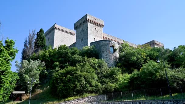 Rocca di narni medieval building — стоковое видео