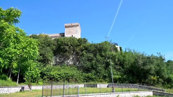 Rocca di narni medieval building — стоковое видео