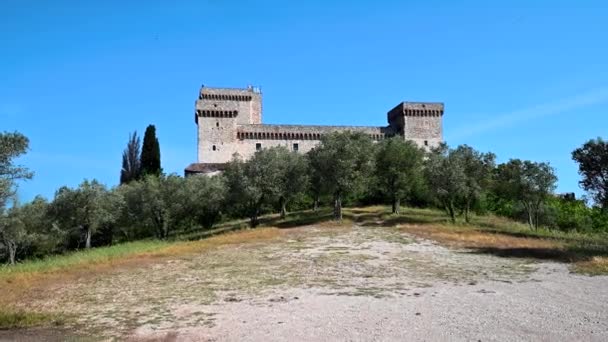 Rocca di narni medieval building — стоковое видео