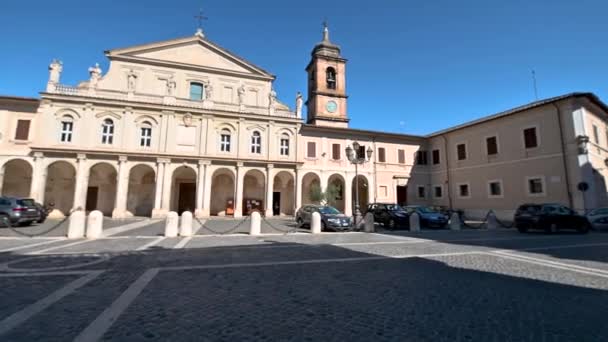 Cathedral of the church of terni in the historic part of the city — стоковое видео
