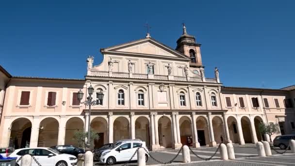 Cathedral of the church of terni in the historic part of the city — Stock Video