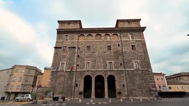 Terni Июня 2021 Palazzo Spada Comune Terni Центре Города — стоковое видео