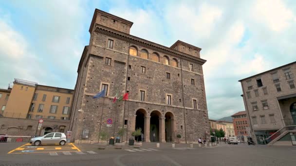 Terni Июня 2021 Palazzo Spada Comune Terni Центре Города — стоковое видео