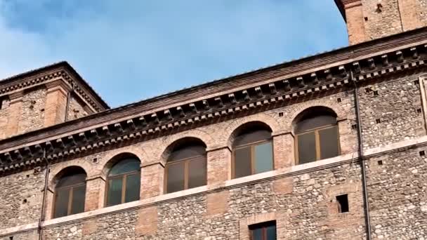 Municipality Terni Part Head Building All Stone Called Spada — Stok video
