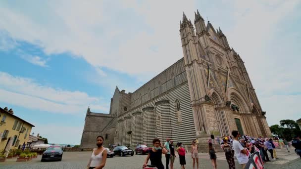 Orvieto Italy June 2021 Cathedral Orvieto Center Town — Stock Video