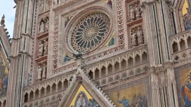 Detail of the rose window of the Cathedral of Orvieto of high size