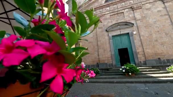 Terni Июня 2021 Года Маленькая Церковь Corso Cavour Orvieto — стоковое видео