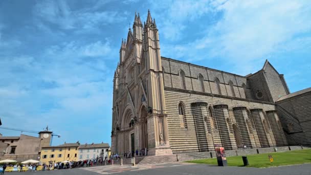 Orvieto Italy June 2021 Cathedral Orvieto Center Town — Stock Video