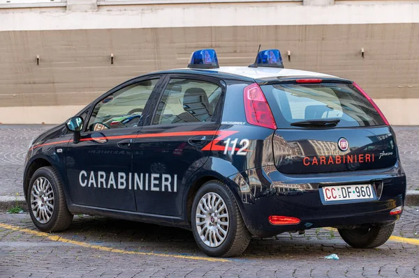 Terni Itália 2021 Carro Polícia Carabinieri Estacionado Cidade — Fotografia de Stock